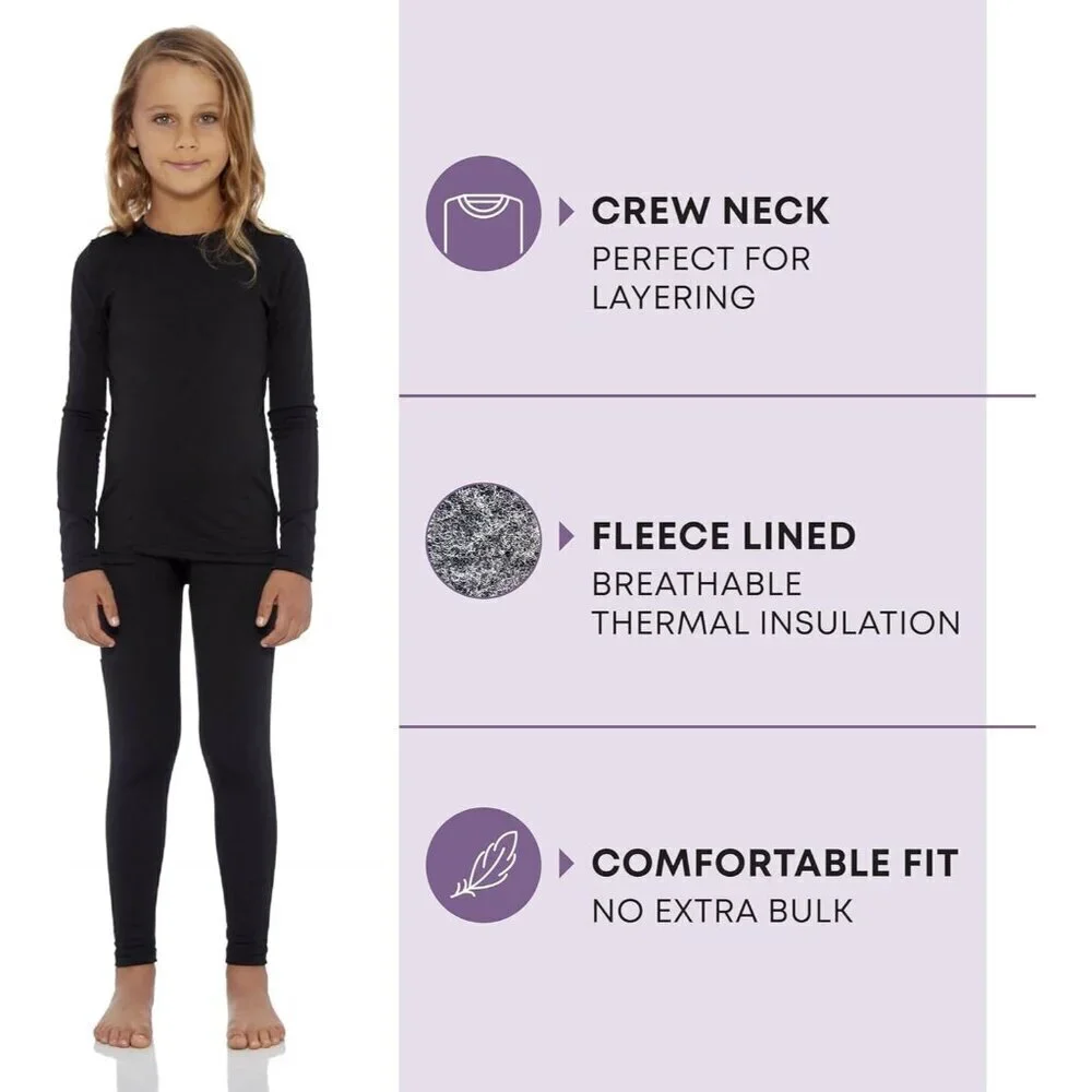Thermal Underwear Kids Girls Thermal Underwear Set Long Johns Kid Thermals Kid B